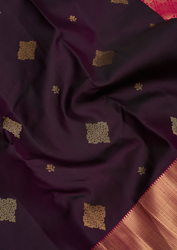 Purple Zariwork Pure Silk Saree