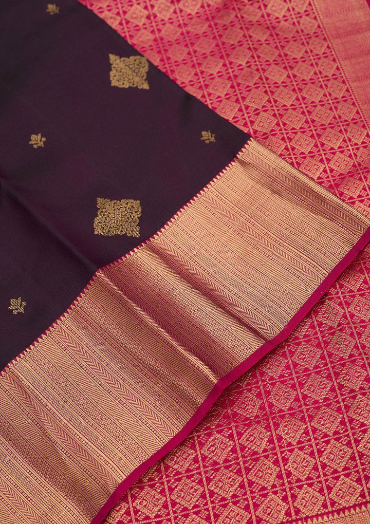 Purple Zariwork Pure Silk Saree
