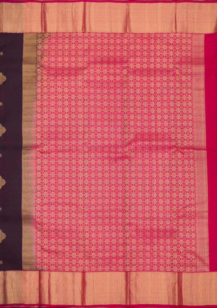Purple Zariwork Pure Silk Saree