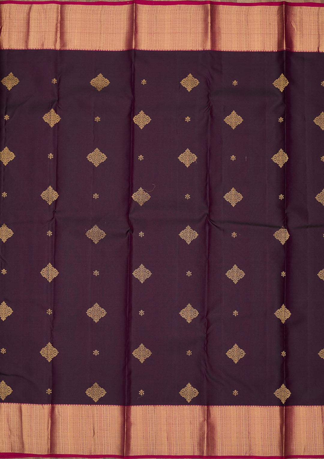 Purple Zariwork Pure Silk Saree