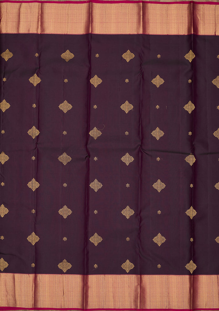 Purple Zariwork Pure Silk Saree
