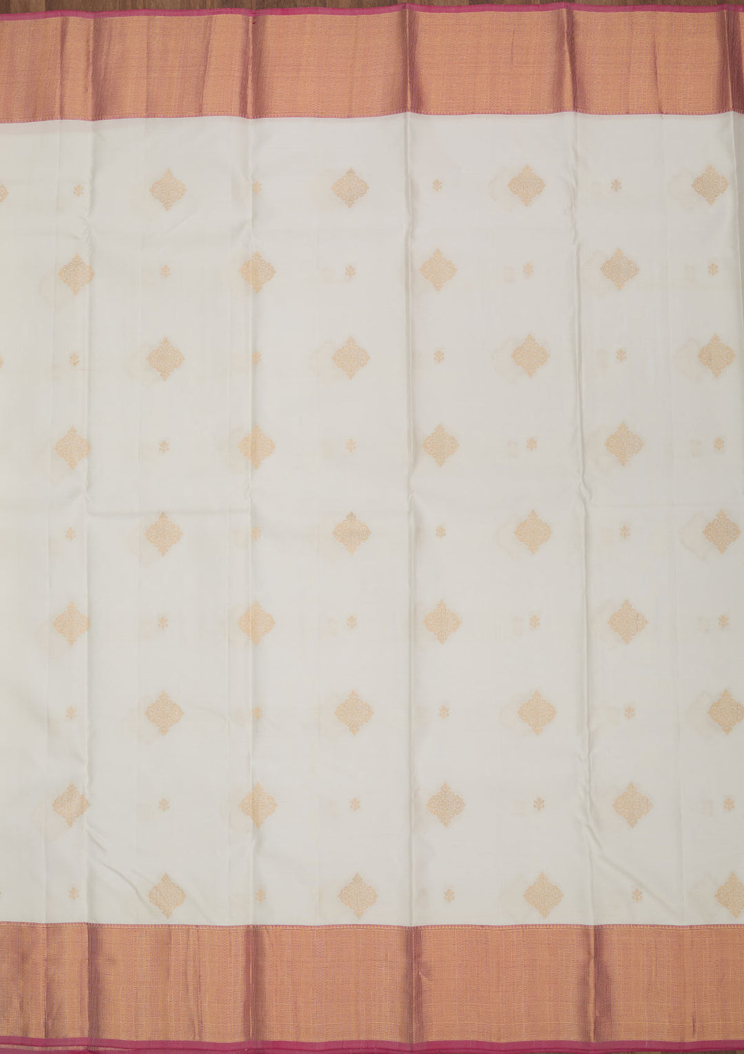White Zariwork Pure Silk Saree
