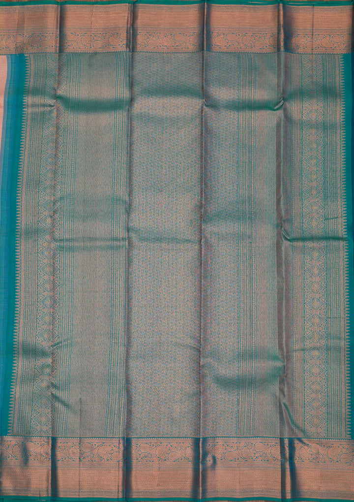 Peach Zariwork Pure Silk Saree