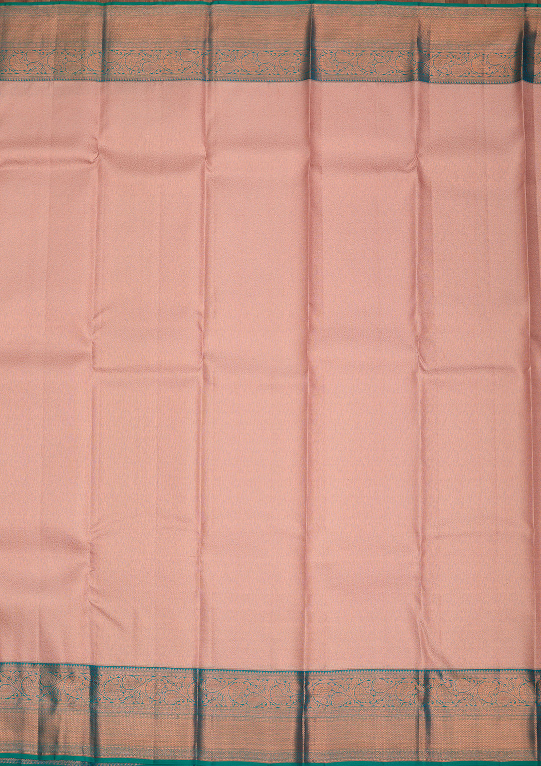 Peach Zariwork Pure Silk Saree
