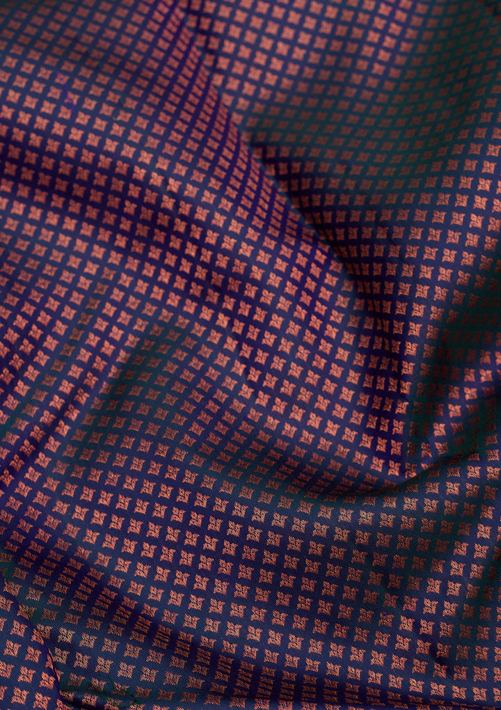 Navy Blue Zariwork Pure Silk Saree