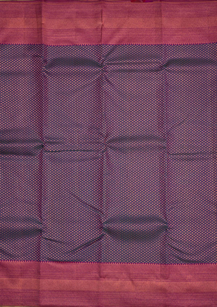 Navy Blue Zariwork Pure Silk Saree