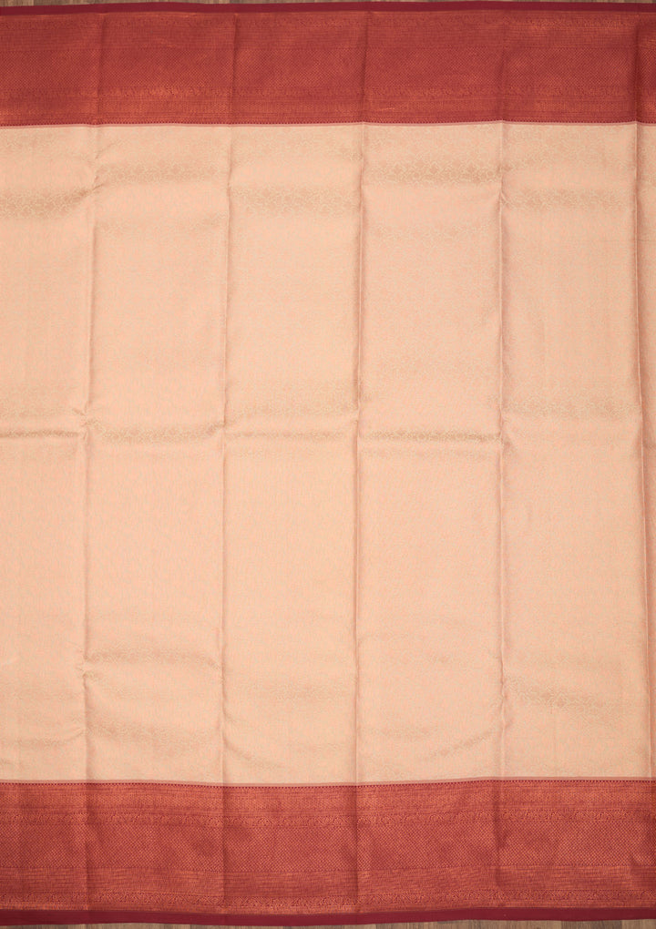 Beige Zariwork Pure Silk Saree
