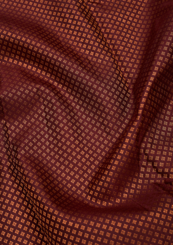 Wine Zariwork Pure Silk Saree