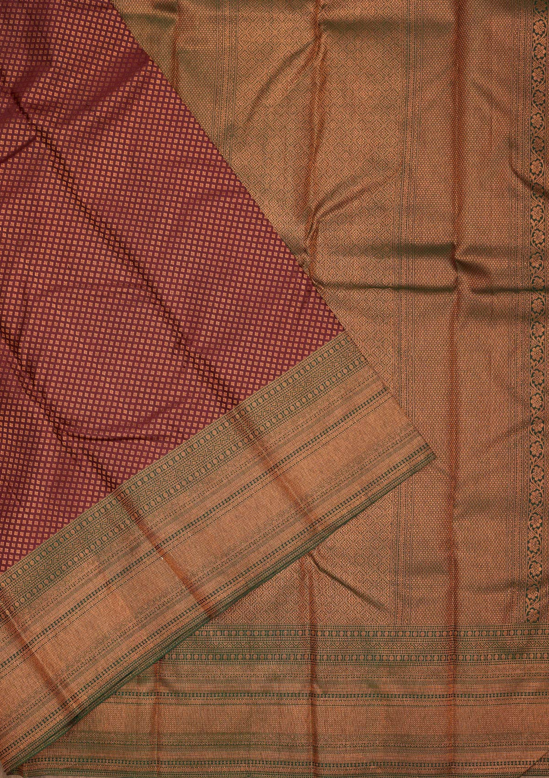 Wine Zariwork Pure Silk Saree