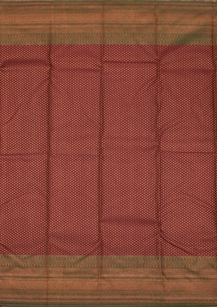 Wine Zariwork Pure Silk Saree
