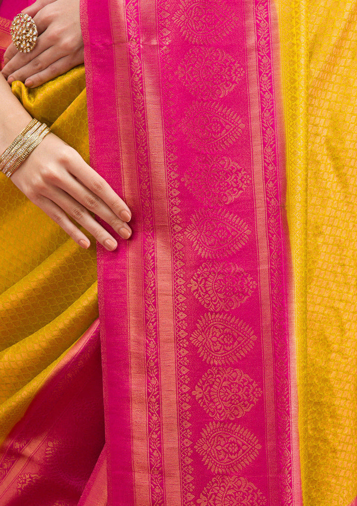 Gold Zariwork Art Silk Saree