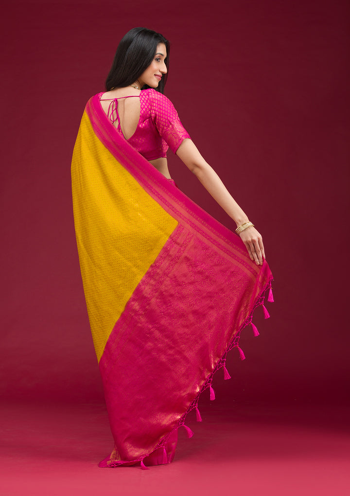 Gold Zariwork Art Silk Saree