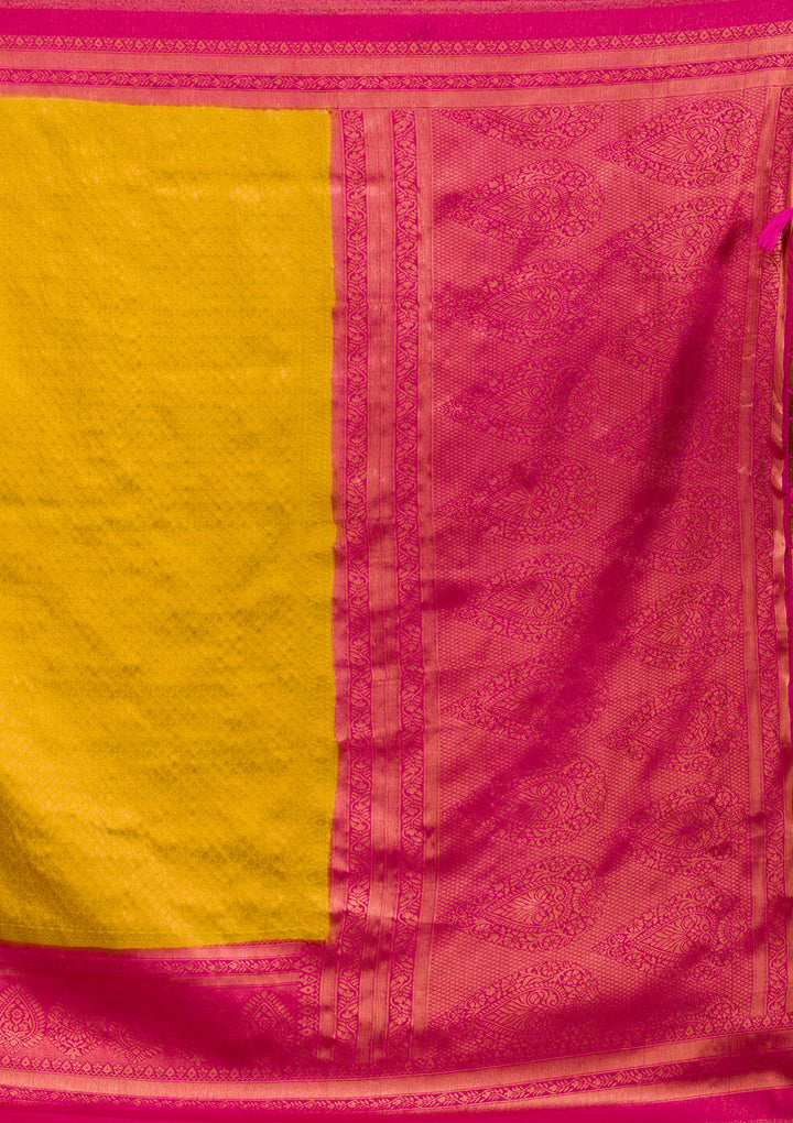 Gold Zariwork Art Silk Saree