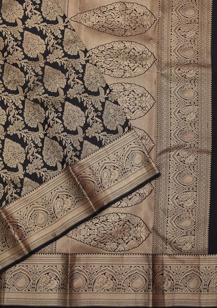 Black Zariwork (Silver) Silk Silk_Saree