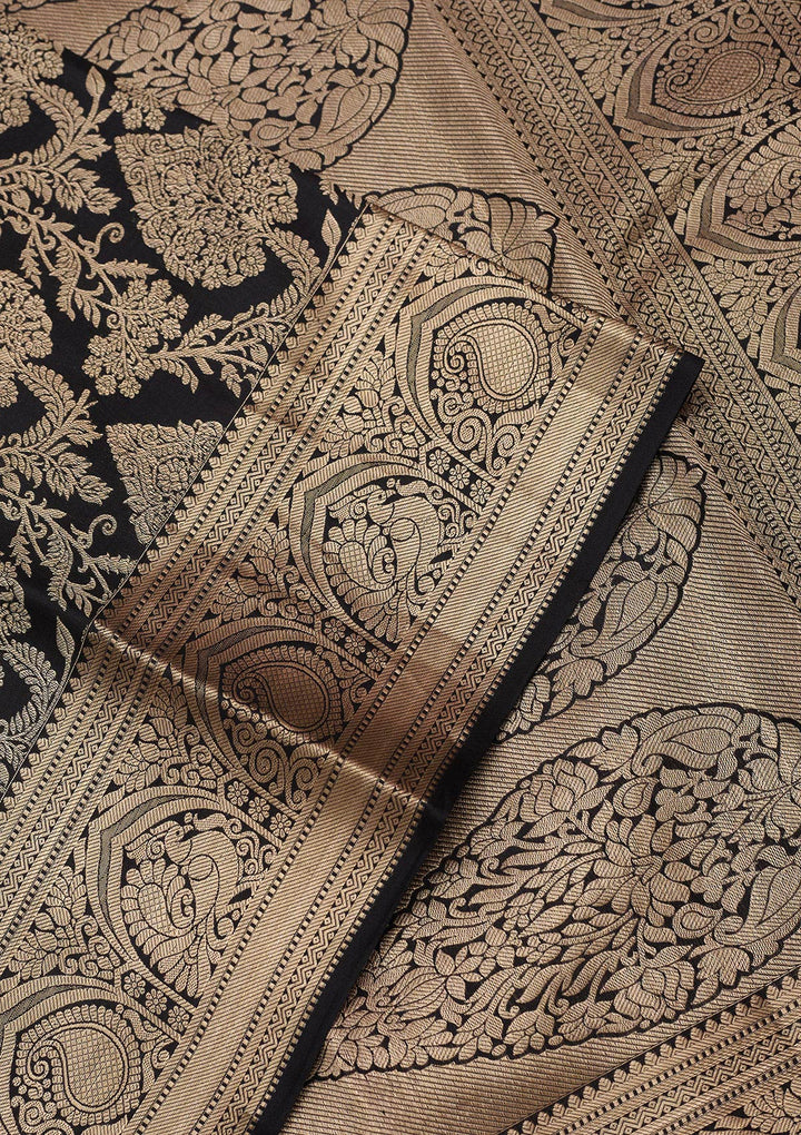 Black Zariwork (Silver) Silk Silk_Saree