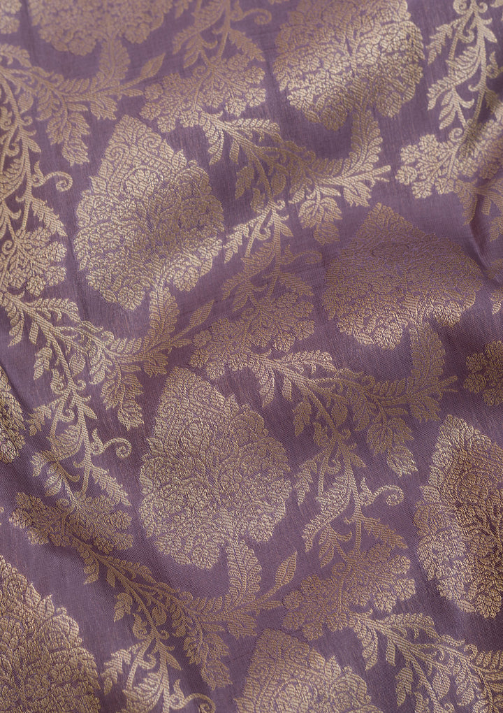 Grey Zariwork Pure Silk Saree