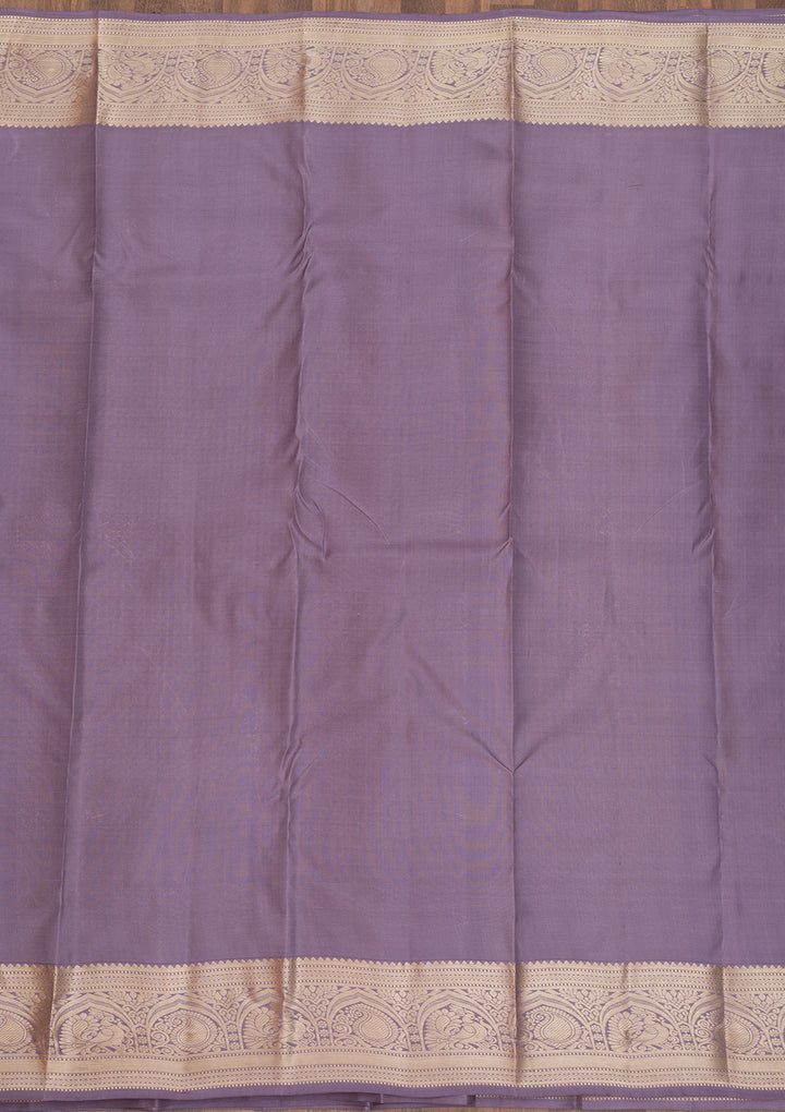 Grey Zariwork Pure Silk Saree
