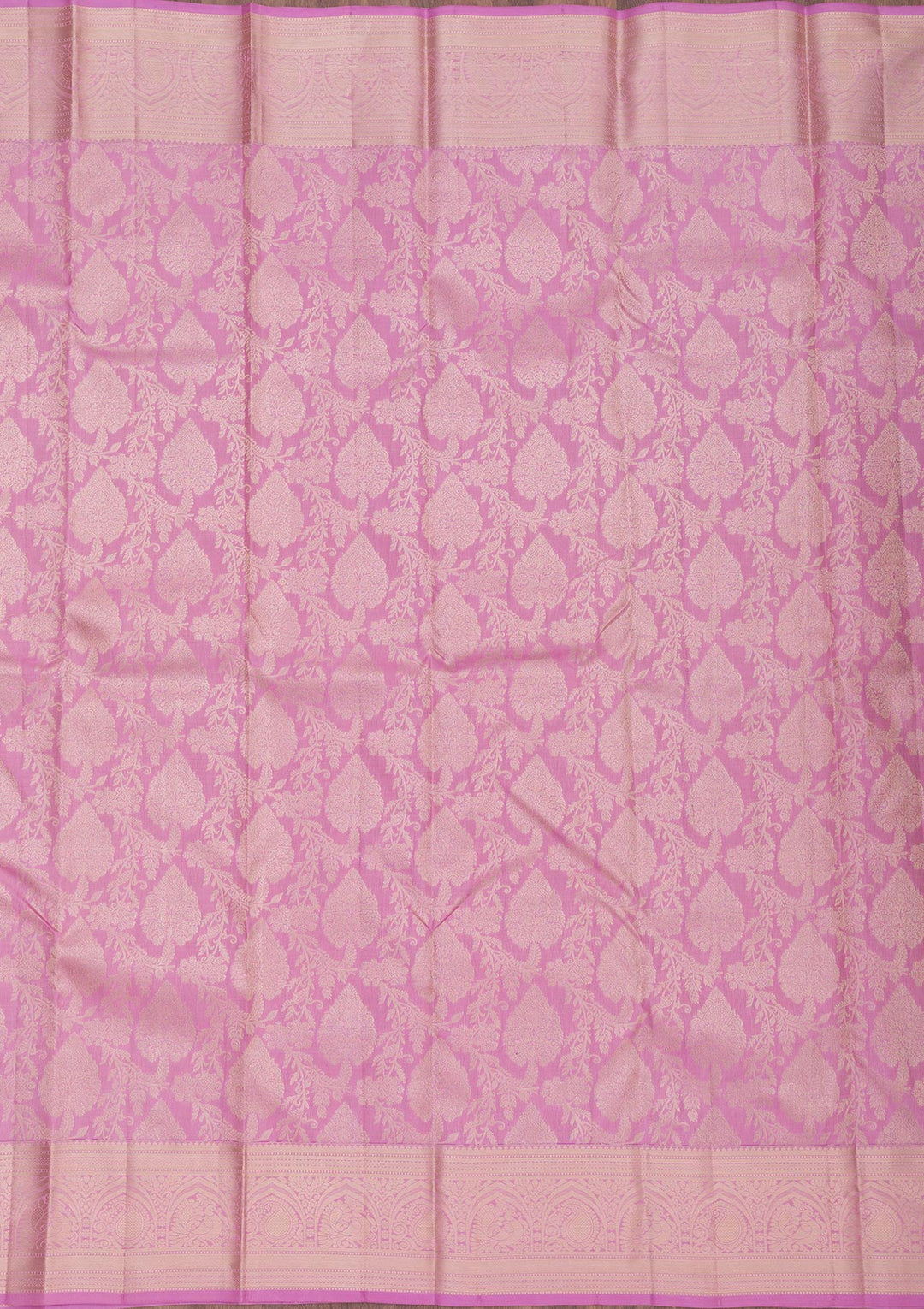 Onion Pink Zariwork Pure Silk Saree