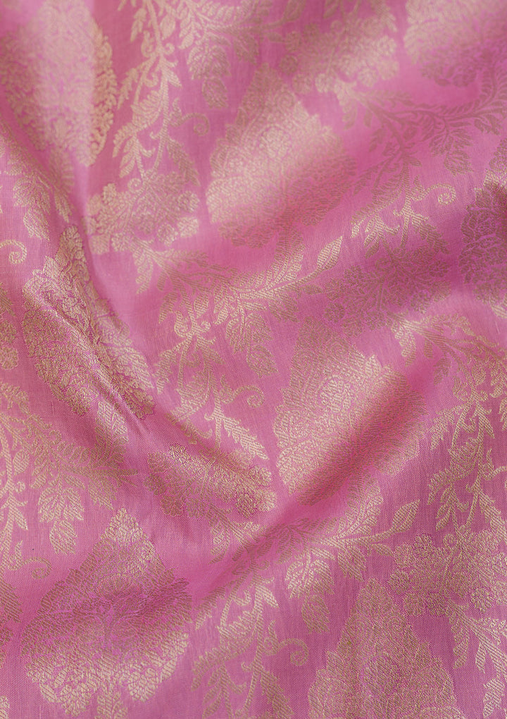 Pink Zariwork Pure Silk Saree