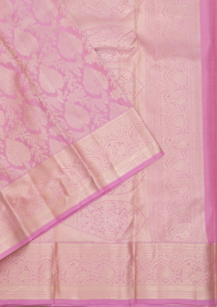 Pink Zariwork Pure Silk Saree