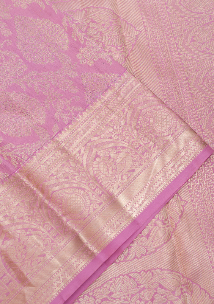 Pink Zariwork Pure Silk Saree