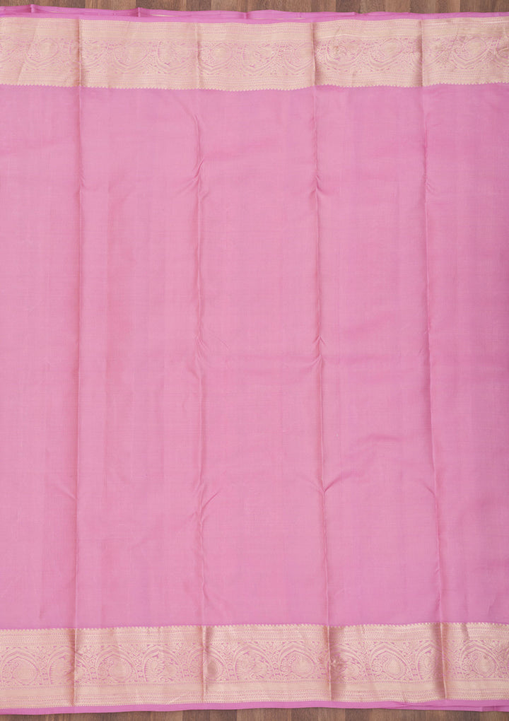 Pink Zariwork Pure Silk Saree