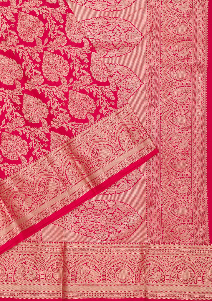 Red Zariwork Pure Silk Saree