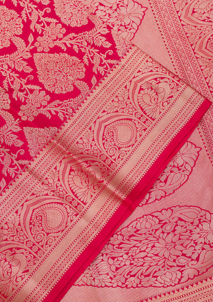 Red Zariwork Pure Silk Saree
