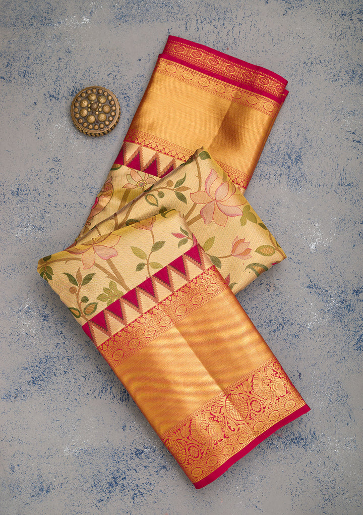 Gold Zariwork Pure Silk Saree