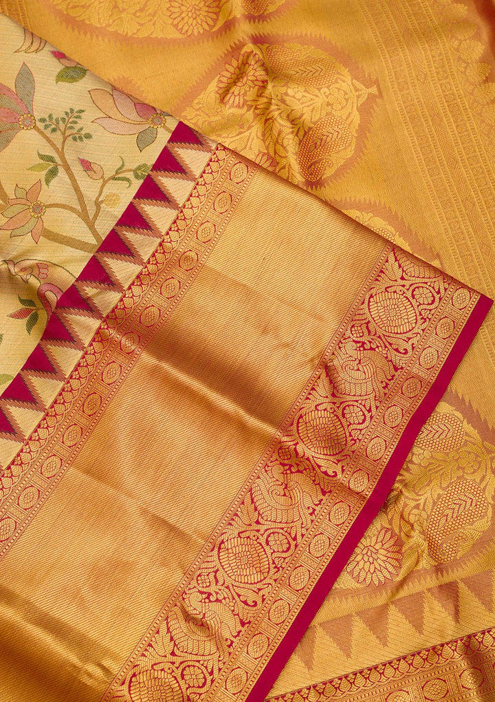 Gold Zariwork Pure Silk Saree