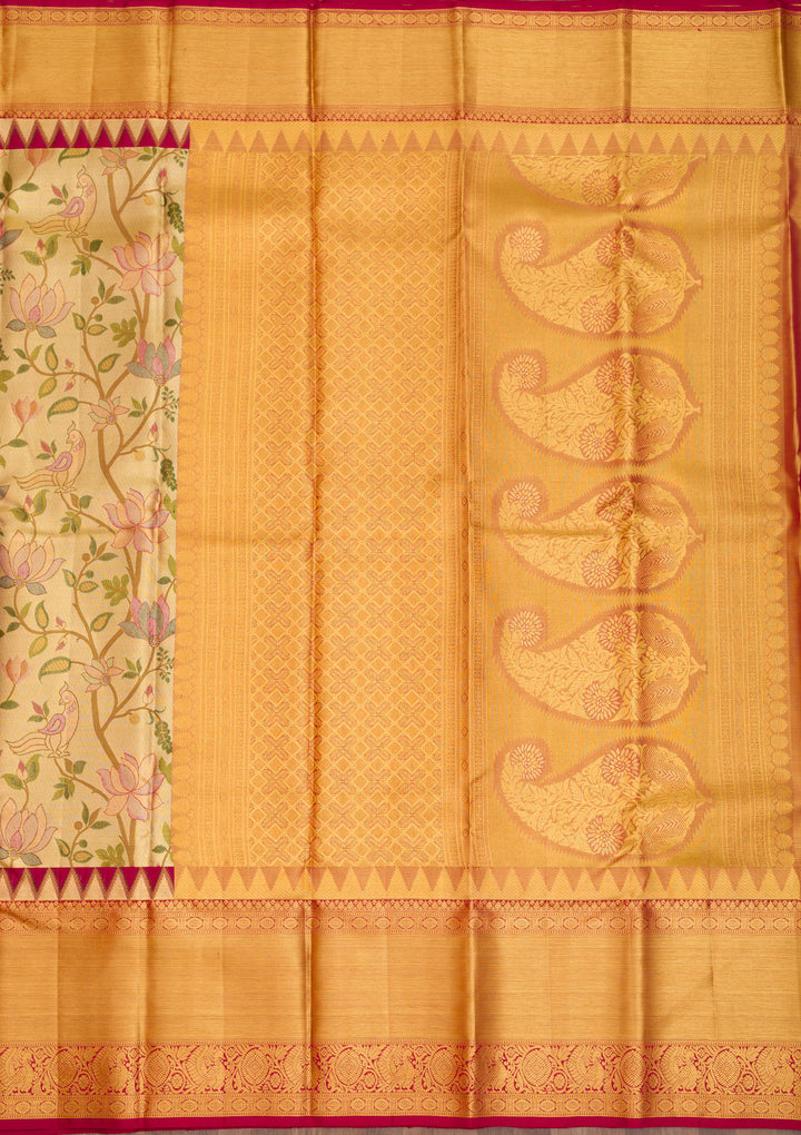 Gold Zariwork Pure Silk Saree