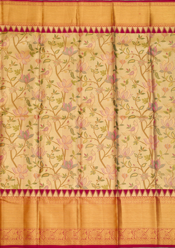 Gold Zariwork Pure Silk Saree