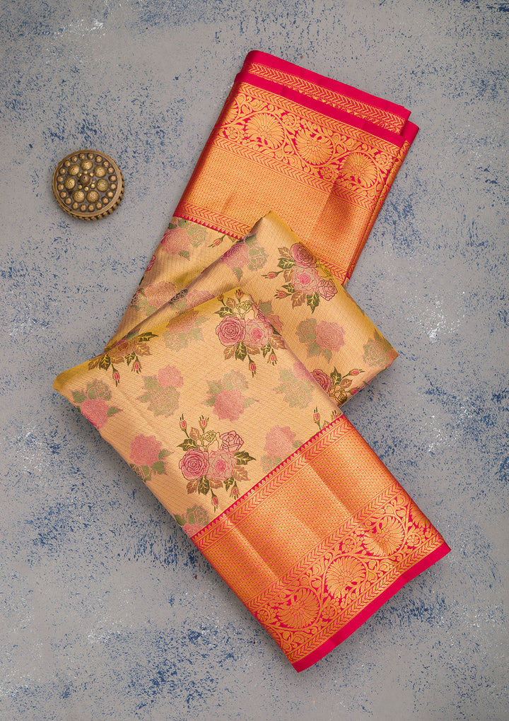 Gold Zariwork Pure Silk Saree