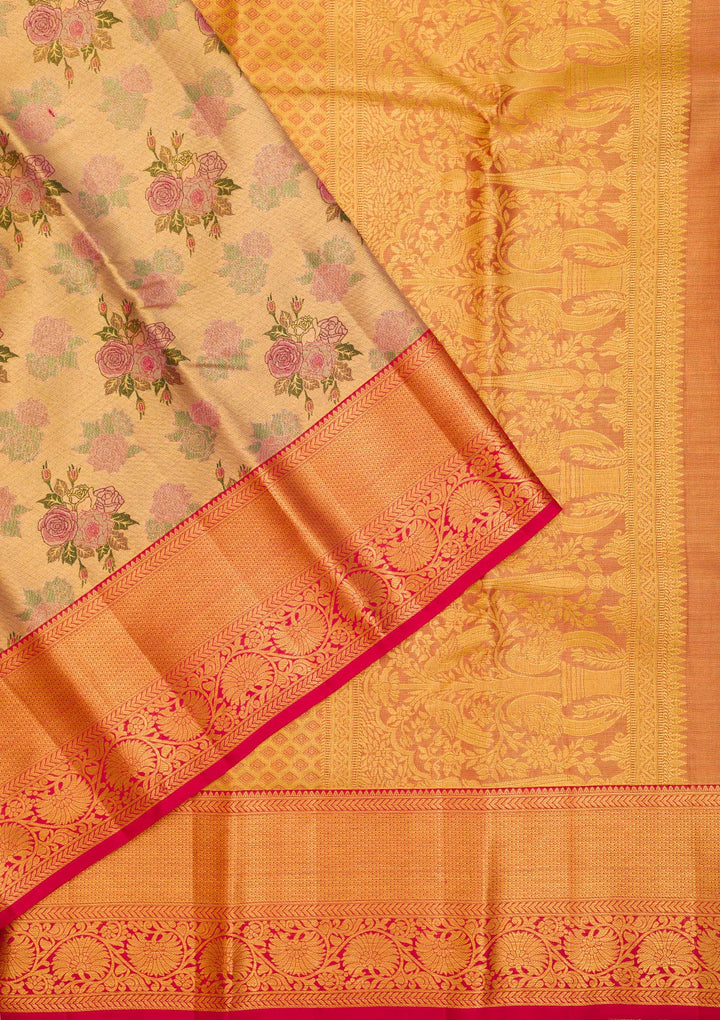 Gold Zariwork Pure Silk Saree
