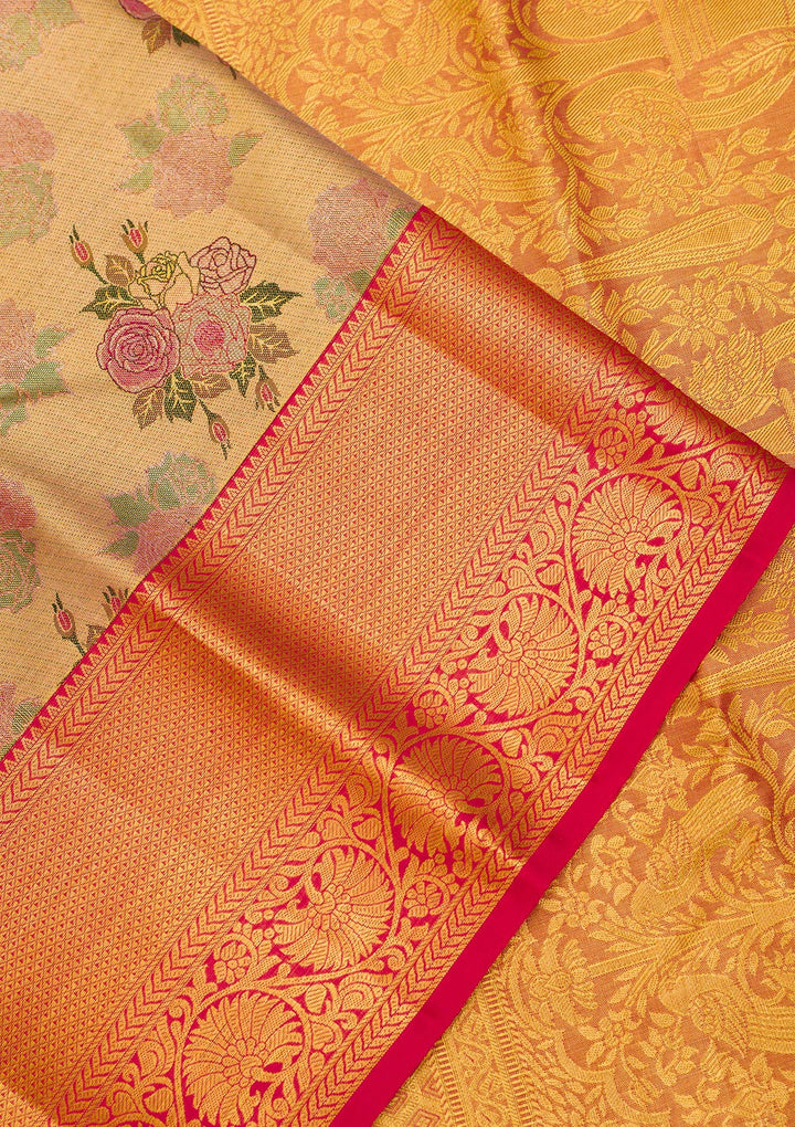 Gold Zariwork Pure Silk Saree