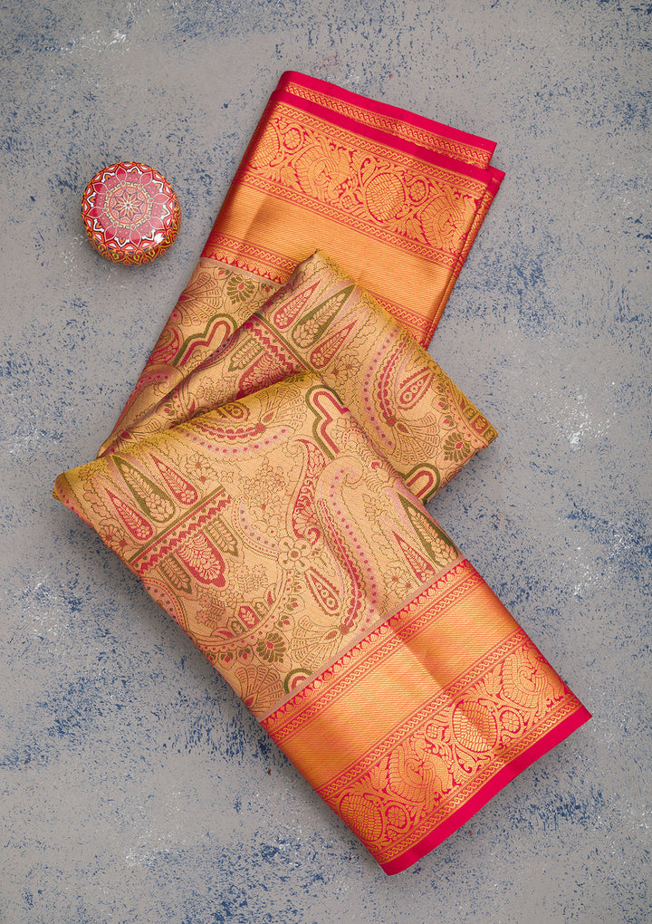 Gold Zariwork Pure Silk Saree