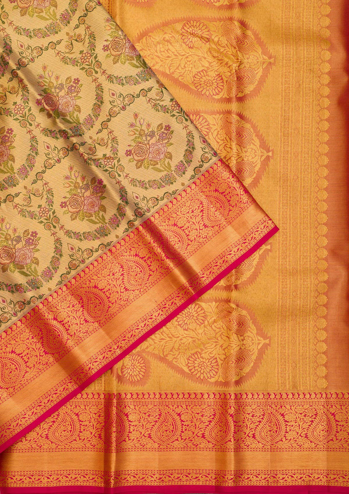 Gold Zariwork Pure Silk Saree