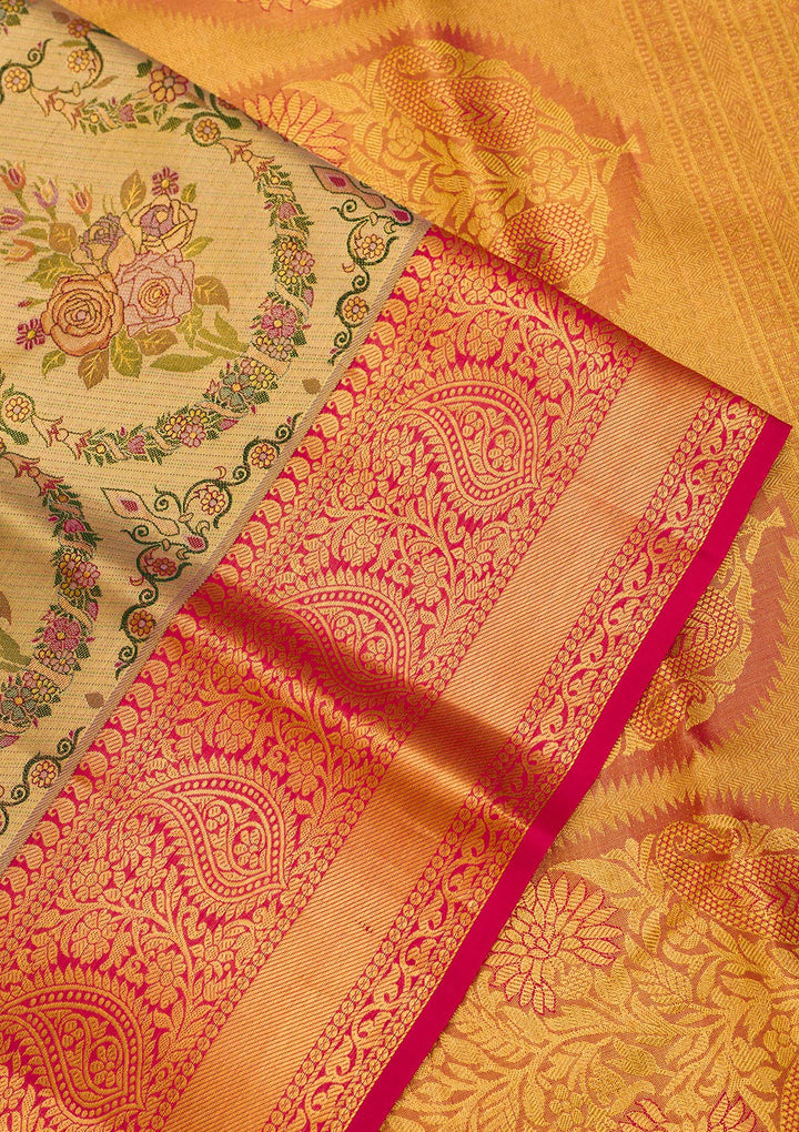Gold Zariwork Pure Silk Saree