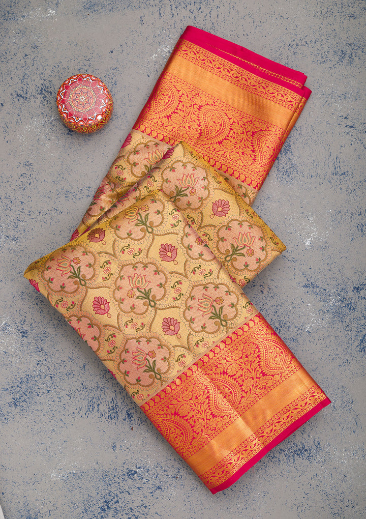 Gold Zariwork Pure Silk Saree
