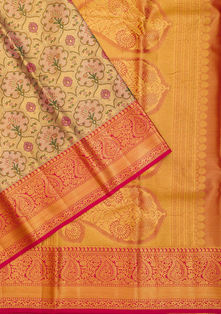 Gold Zariwork Pure Silk Saree