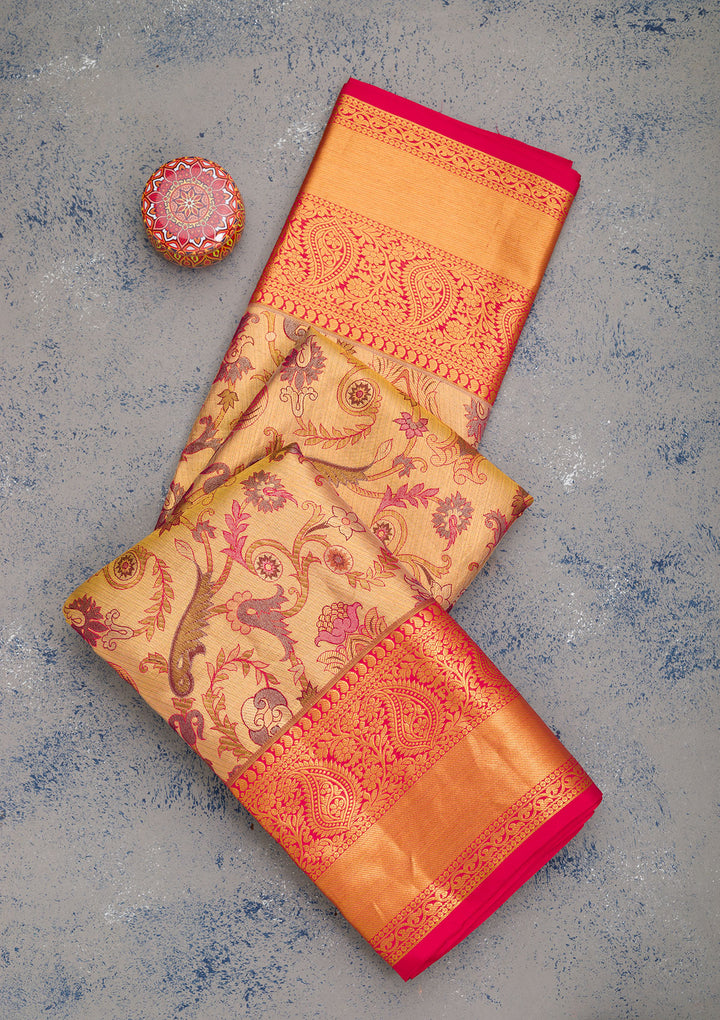 Gold Zariwork Pure Silk Saree