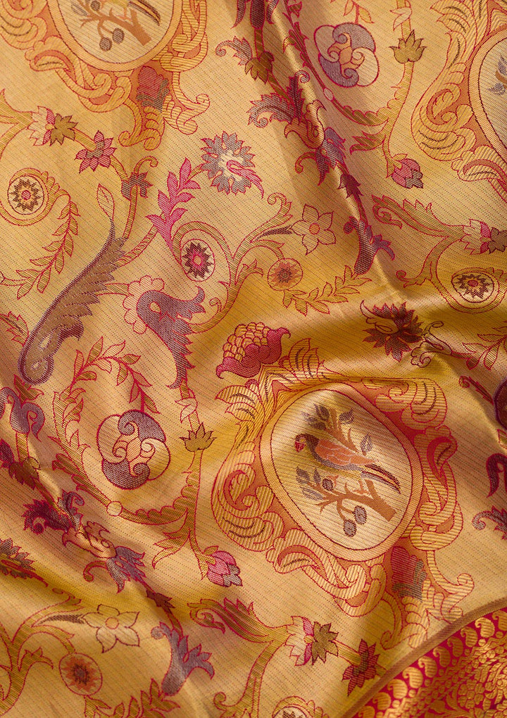 Gold Zariwork Pure Silk Saree
