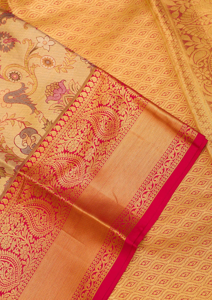 Gold Zariwork Pure Silk Saree