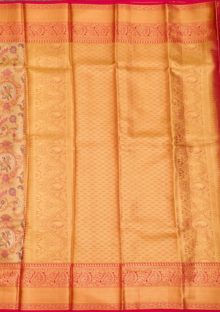 Gold Zariwork Pure Silk Saree