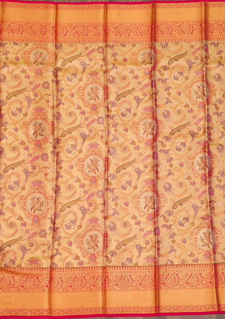 Gold Zariwork Pure Silk Saree