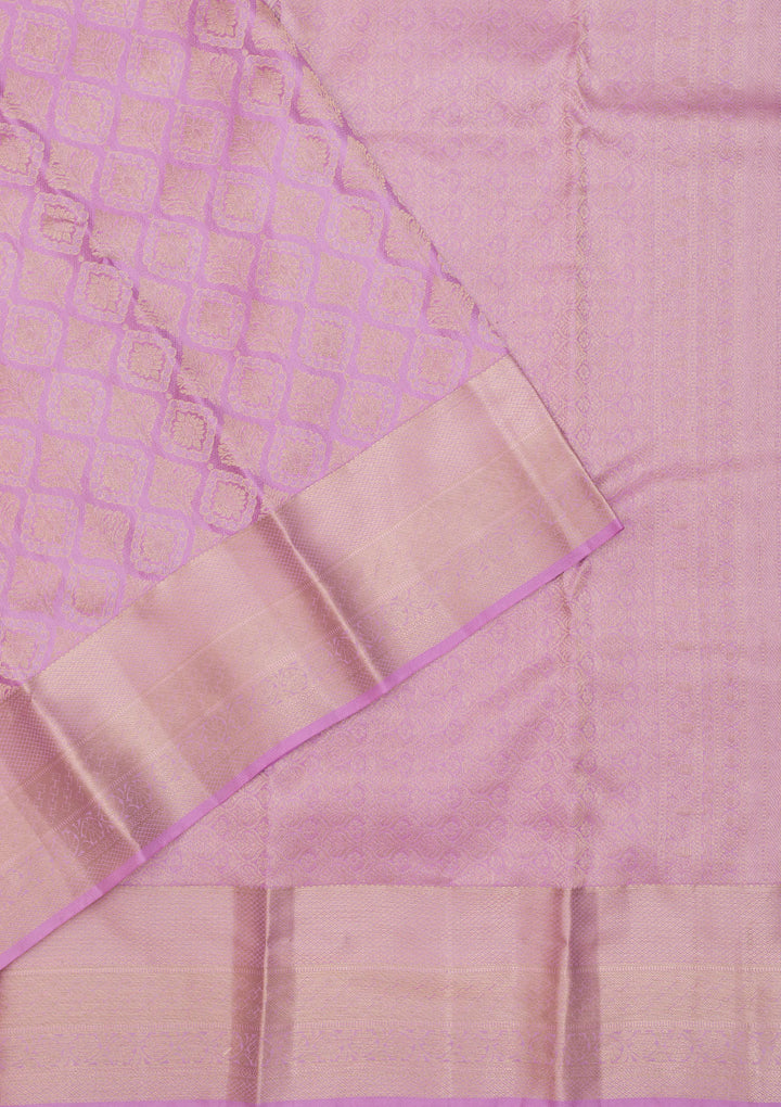 Lavender Zariwork Pure Silk Saree