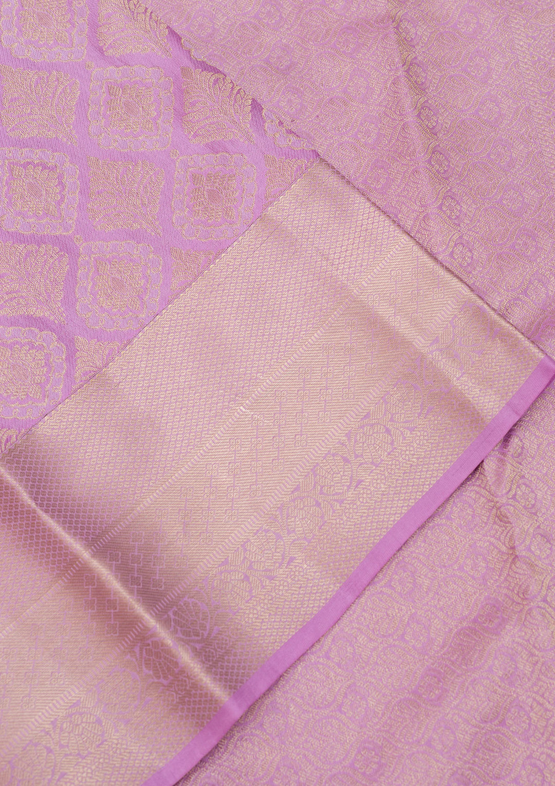 Lavender Zariwork Pure Silk Saree