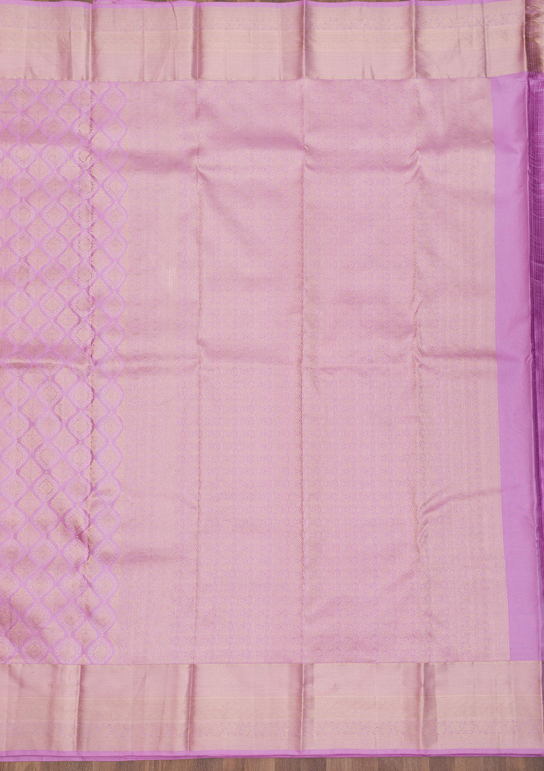 Lavender Zariwork Pure Silk Saree