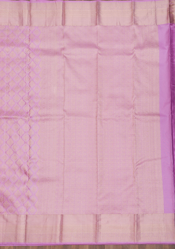 Lavender Zariwork Pure Silk Saree