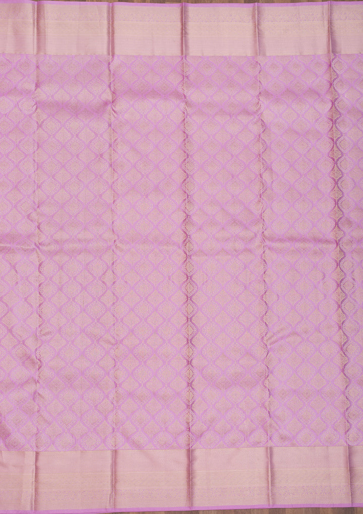 Lavender Zariwork Pure Silk Saree